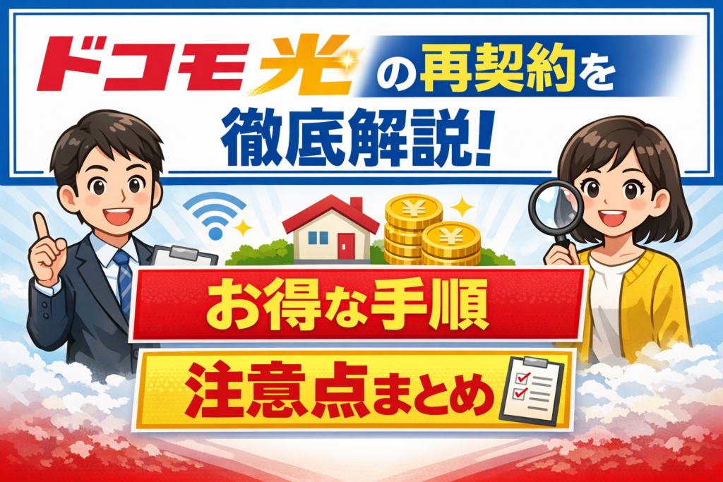 ドコモ光の再契約を徹底解説！お得な手順や注意点まとめ